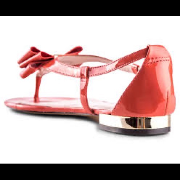PRICE REDUCED | Cow Patent Leather Heeled Sandals in Coral Reef - Picture 4 of 7